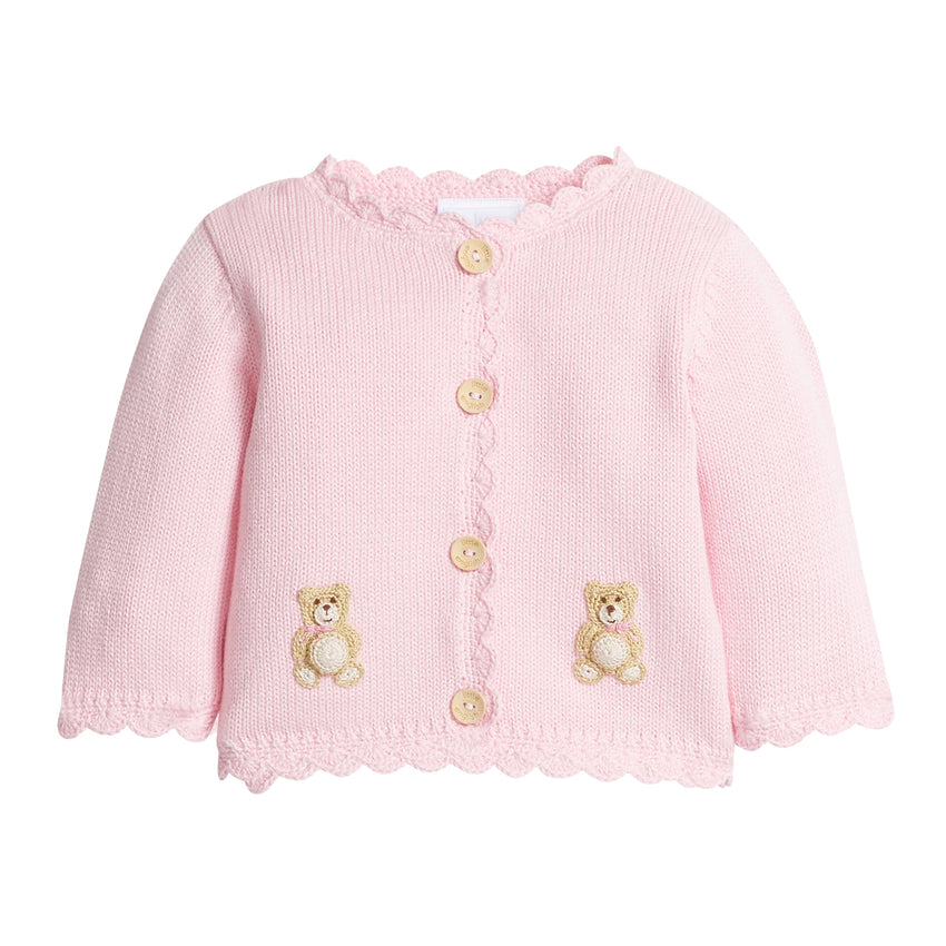 Pink Teddy Bear Crochet Sweater