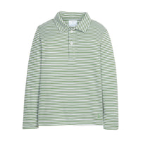 Watercress Stripe Long Sleeve Polo