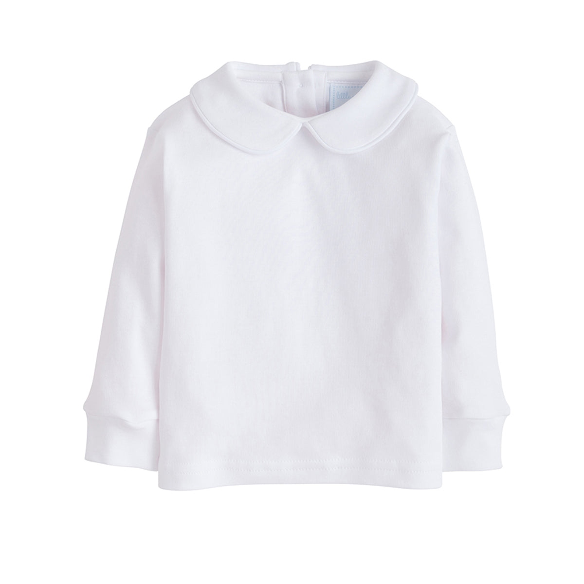 White Piped Peter Pan Shirt