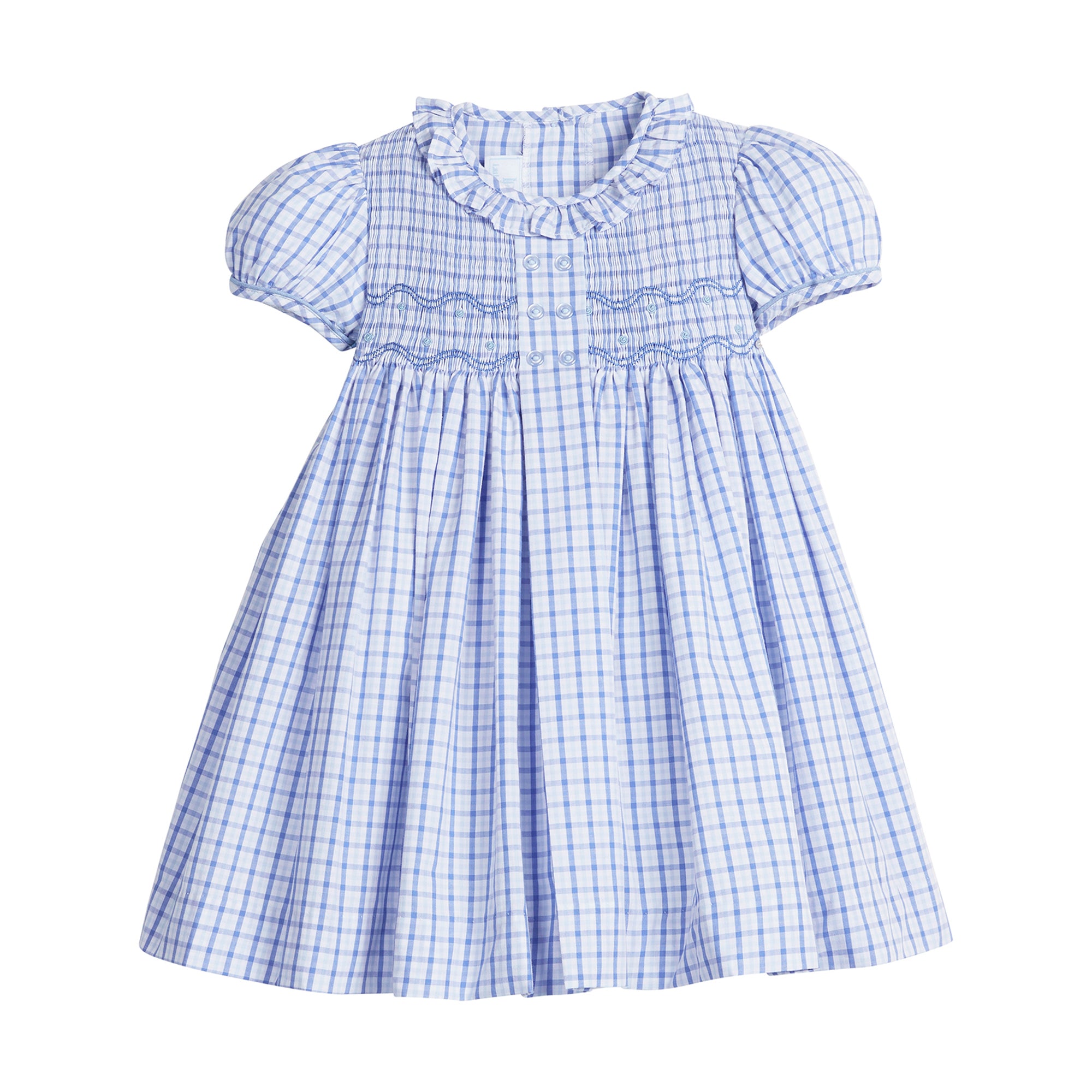 Smocked Bridget Dress in Woodberry Plaid