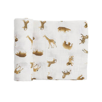 Animal Crackers Organic Cotton Muslin Swaddle