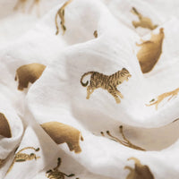 Animal Crackers Organic Cotton Muslin Swaddle