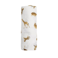Animal Crackers Organic Cotton Muslin Swaddle