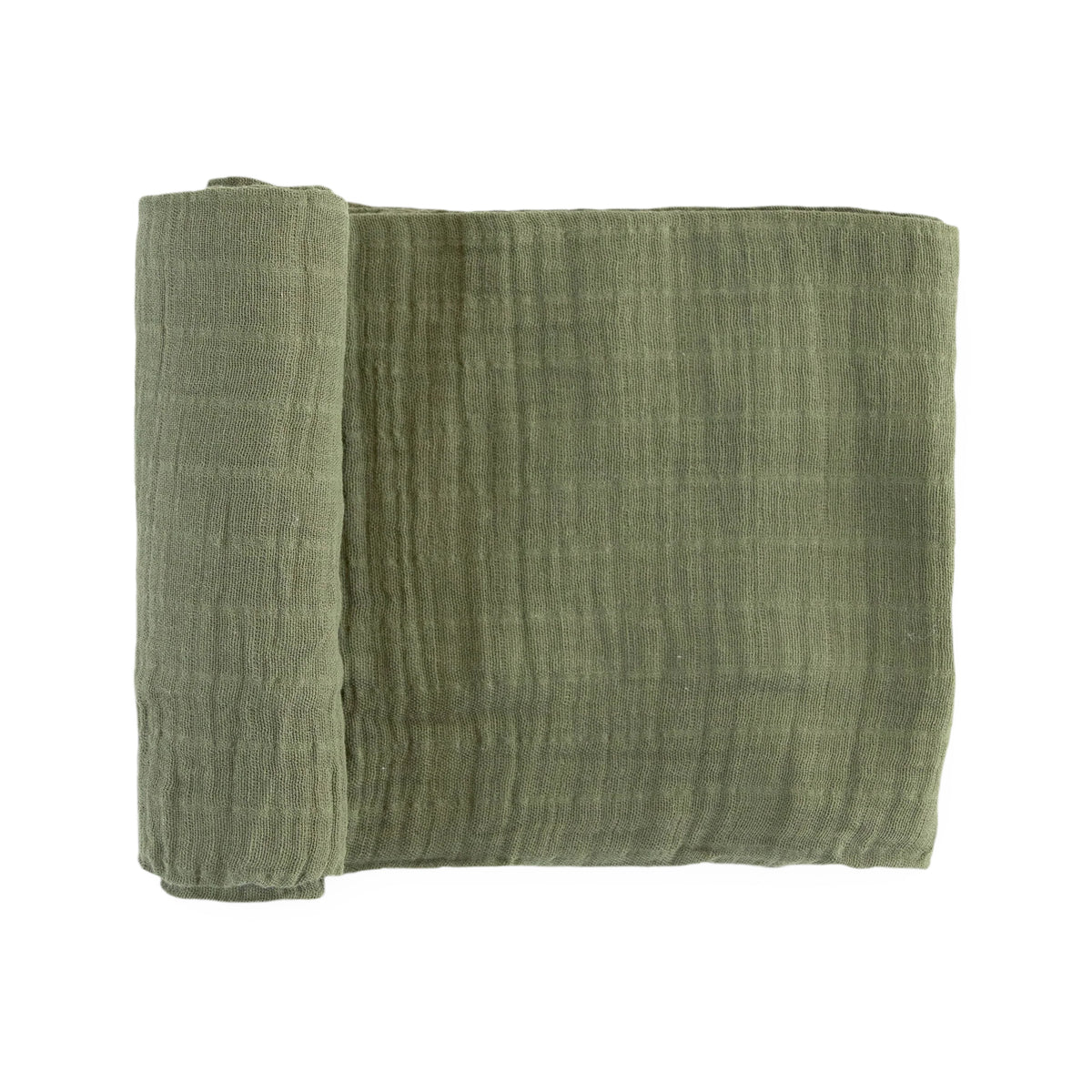 Fern Green Cotton Muslin Swaddle