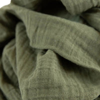 Fern Green Cotton Muslin Swaddle