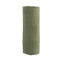 Fern Green Cotton Muslin Swaddle