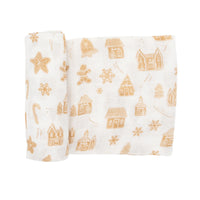 Gingerbread Village Muslin Swaddle