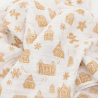 Gingerbread Village Muslin Swaddle