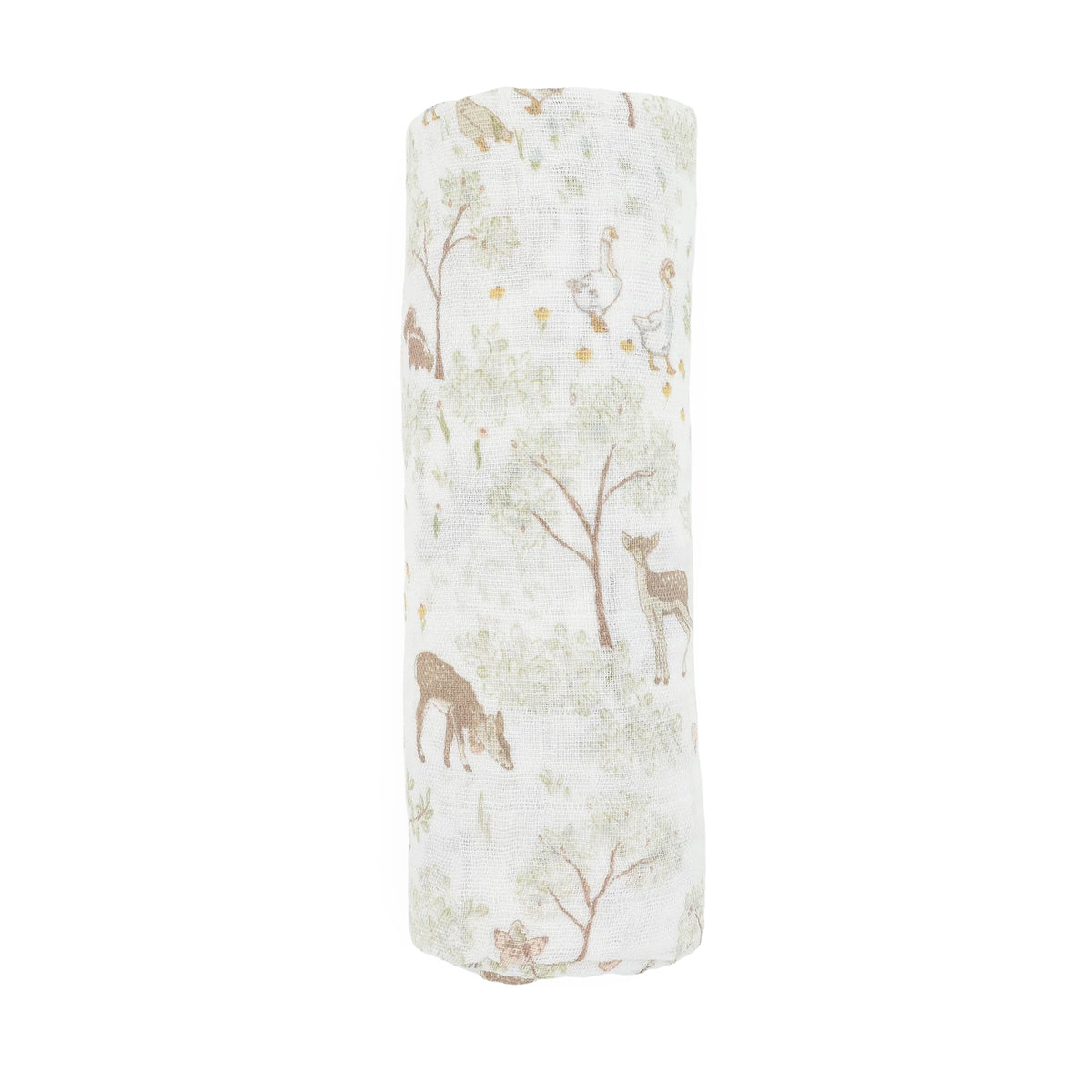 Woodland Friends Cotton Muslin Swaddle