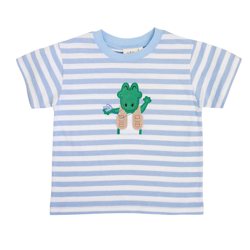 Striped Safari Crocodile T-Shirt