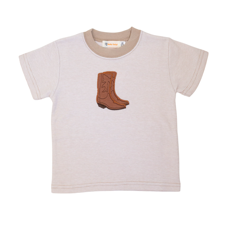 Striped Cowboy Boots T-Shirt