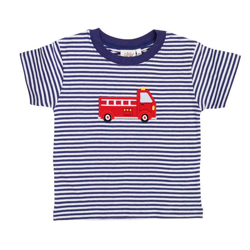 Striped Firetruck T-Shirt