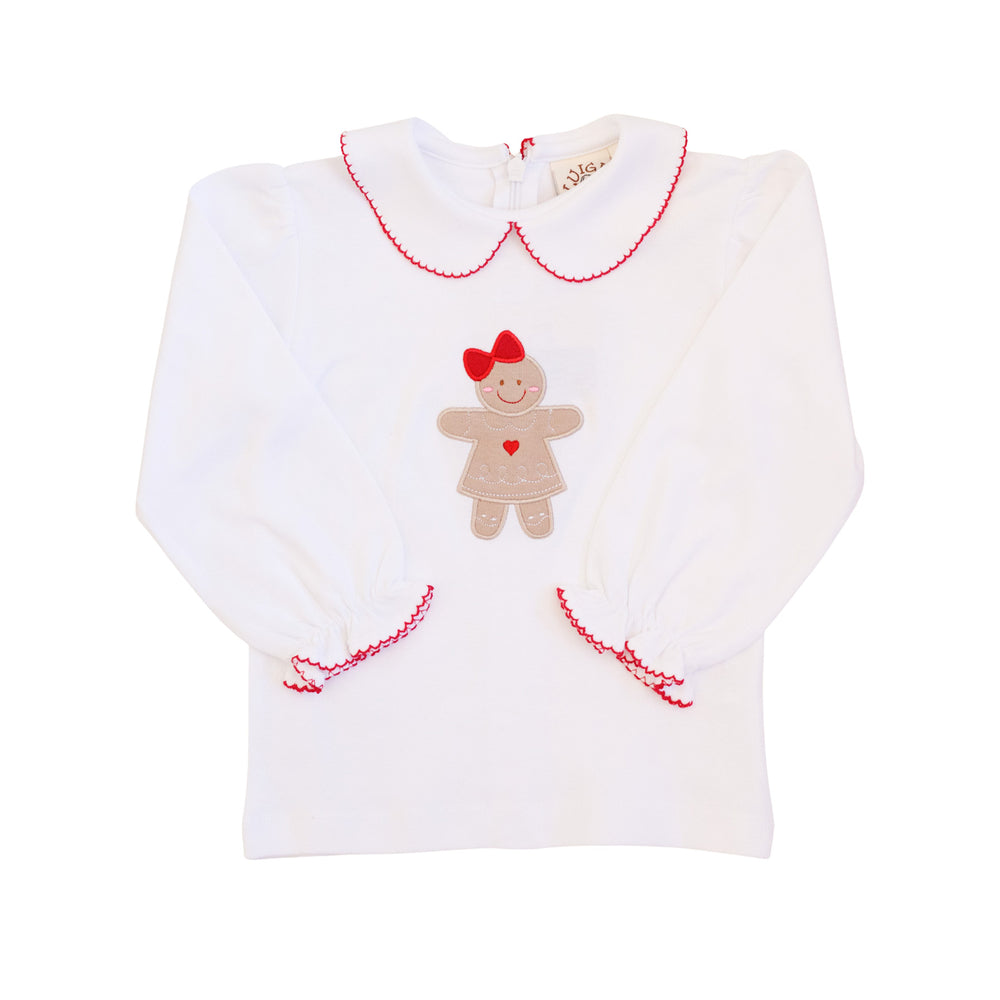 Gingerbread Girl Peter Pan Collar Shirt