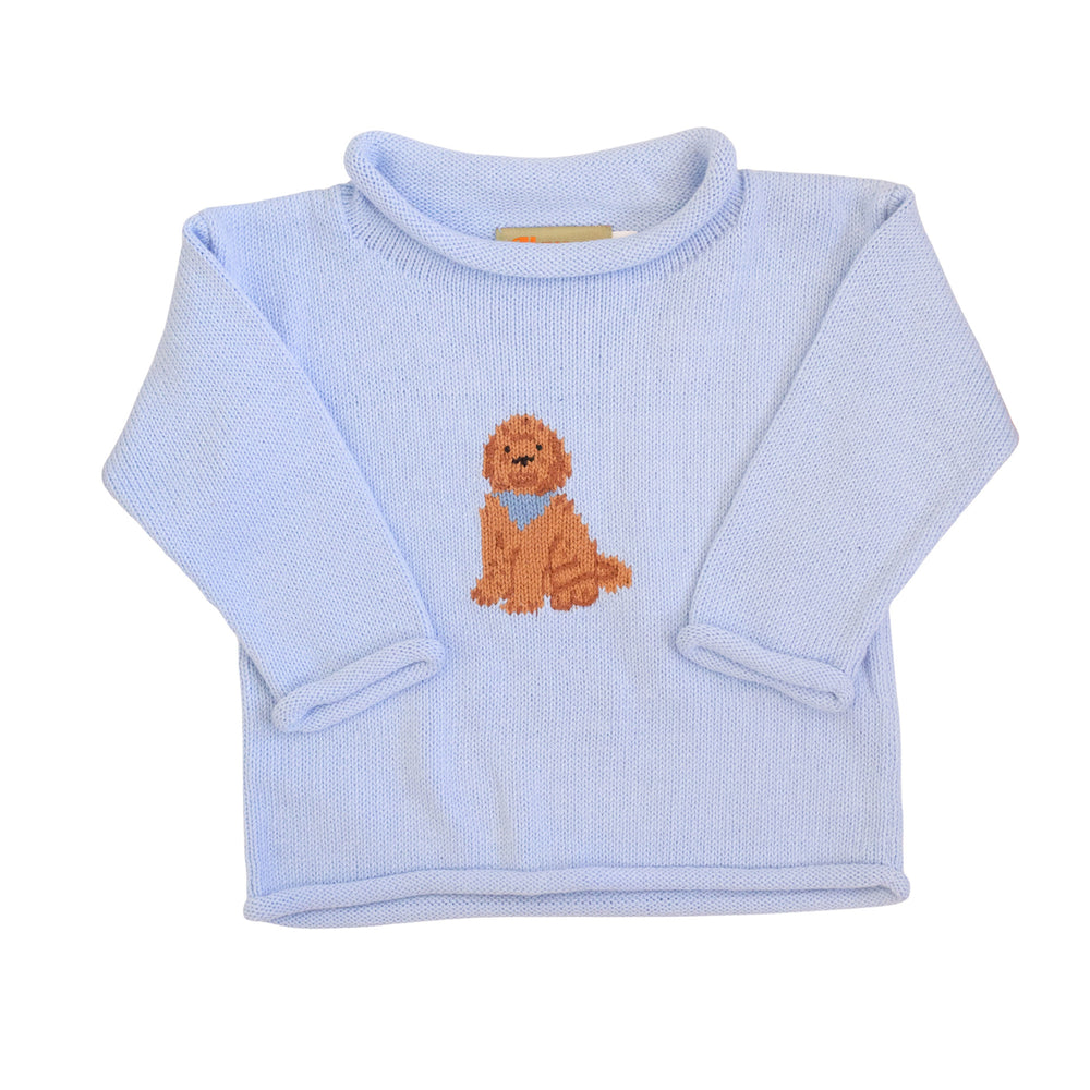 Light Blue Bandana Dog Rollneck Sweater