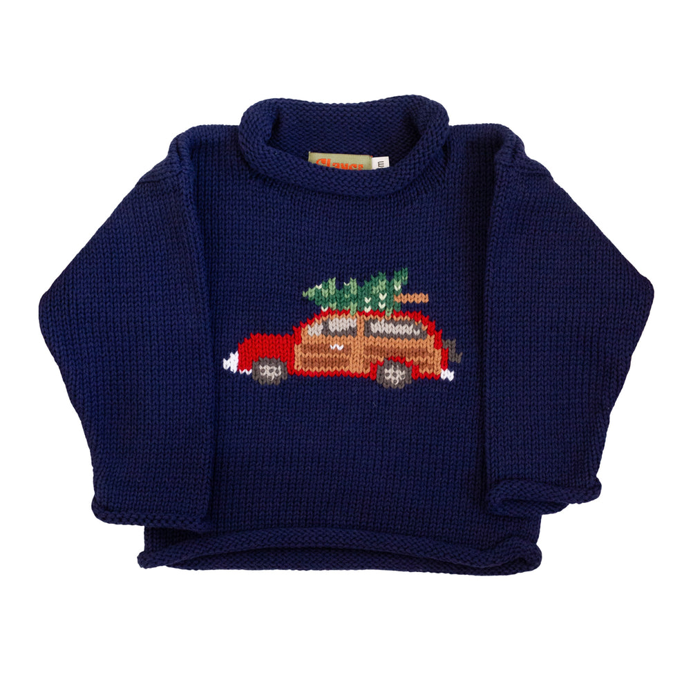 Woody & Tree Navy Rollneck Sweater