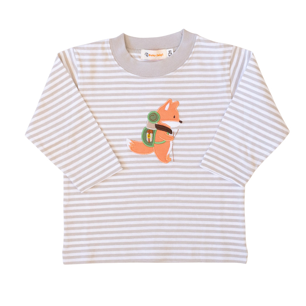 Striped Hiking Fox T-Shirt