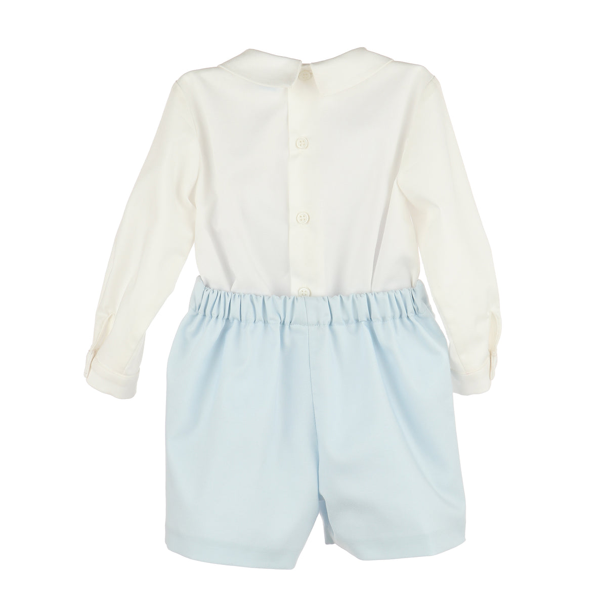 Classic Set Blue Shorts White Top