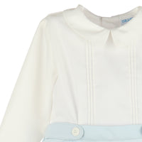 Classic Set Blue Shorts White Top