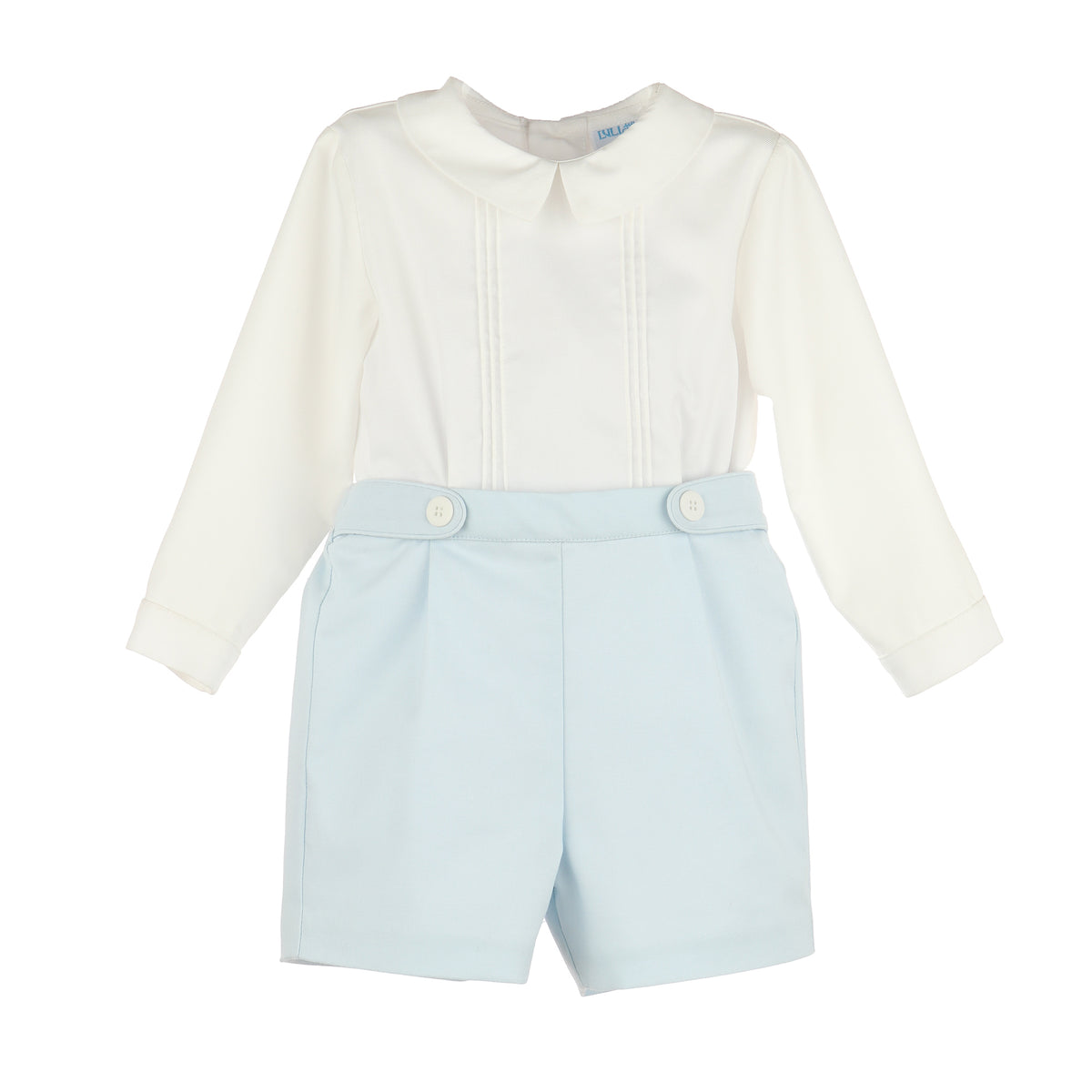 Classic Set Blue Shorts White Top