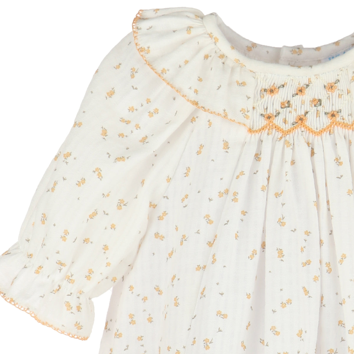 Yellow Tiny Floral Smock Bishop