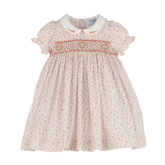 Coral Poppy Smock Dress
