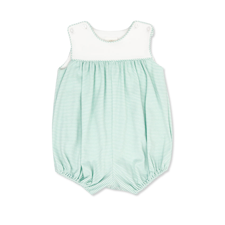 Charming Bubble in Aqua Ministripe