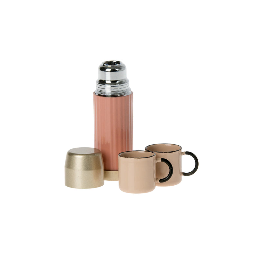 Thermos and Cups in Soft Coral