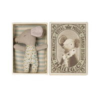 Mouse Sleepy Wakey Baby Matchbook Blue