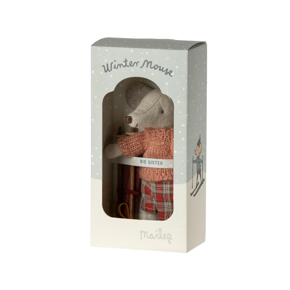 Big Sister Winter Mouse with Ski Set