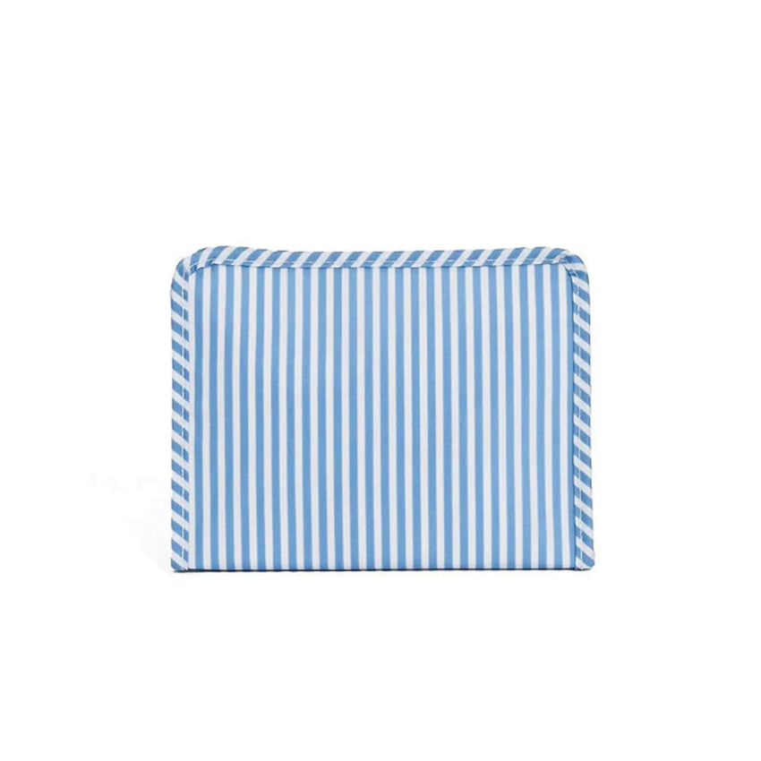 Medium Chambray Stripe Zip Pouch
