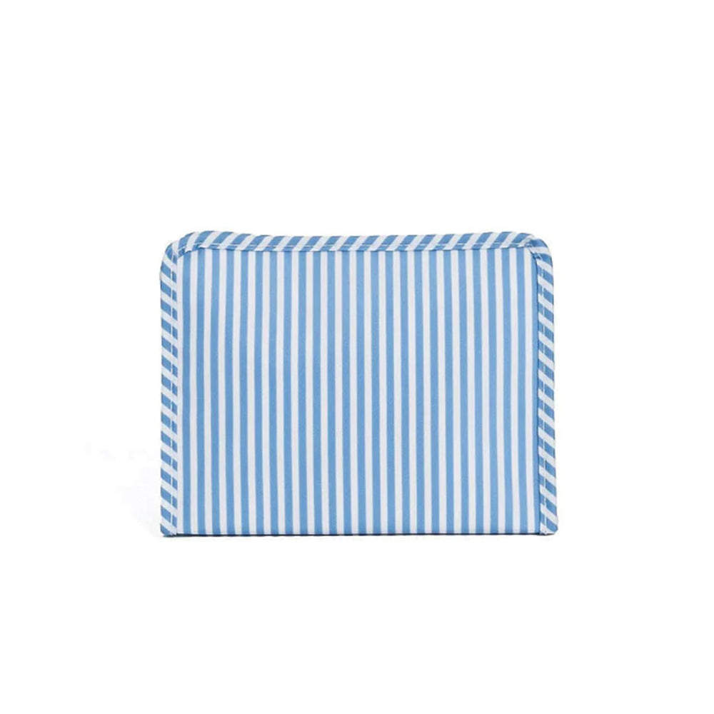 Medium Chambray Stripe Zip Pouch