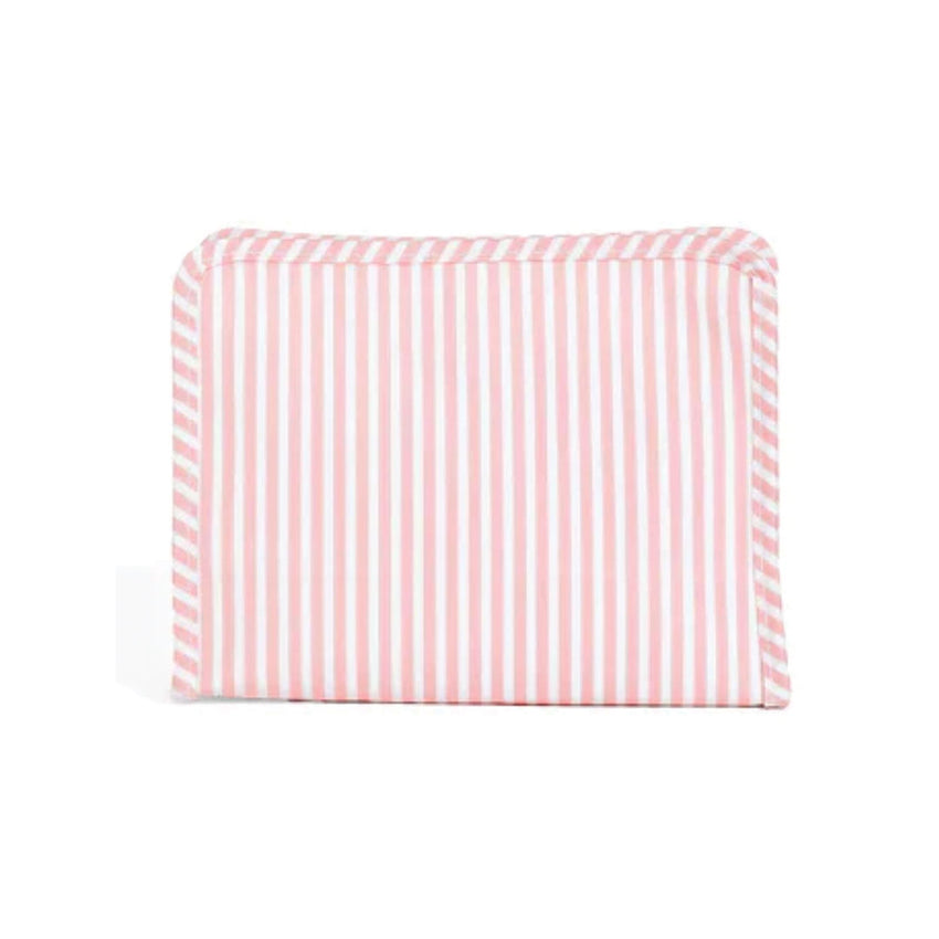 Medium Dusty Rose Stripe Zip Pouch
