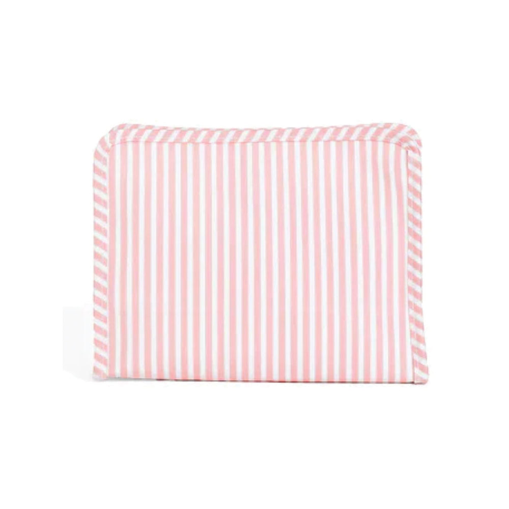 Medium Dusty Rose Stripe Zip Pouch