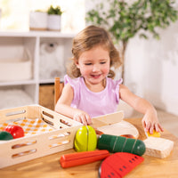 Wooden Play Cutting Food