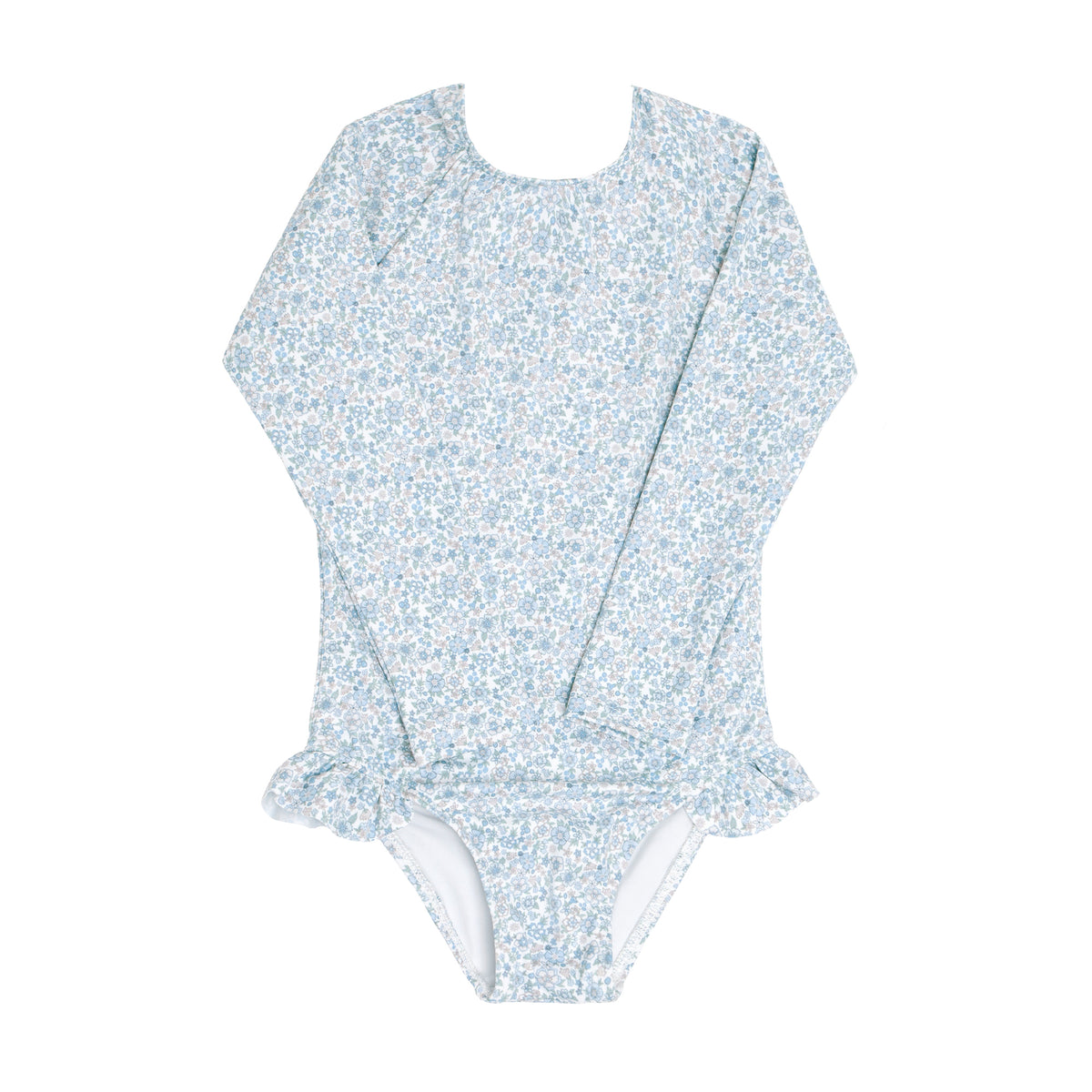 Antique Slate Floral Rashguard One Piece
