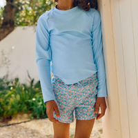 Light blue long sleeve rashguard for him or her