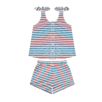 Jetty Stripe French Terry Tie Knot Set