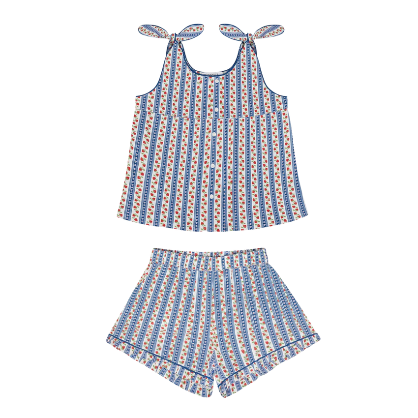 Strawberry Patch Tie Knot Short Set