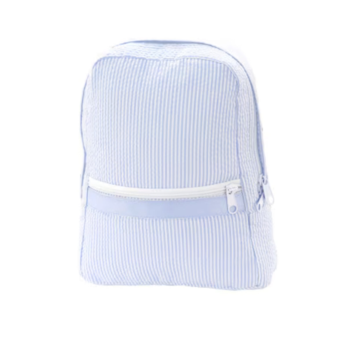 Baby Blue Seersucker Backpack