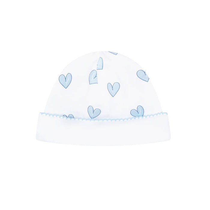 Blue Heart Print Hat