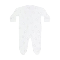 Silver Stars Zipper Footie