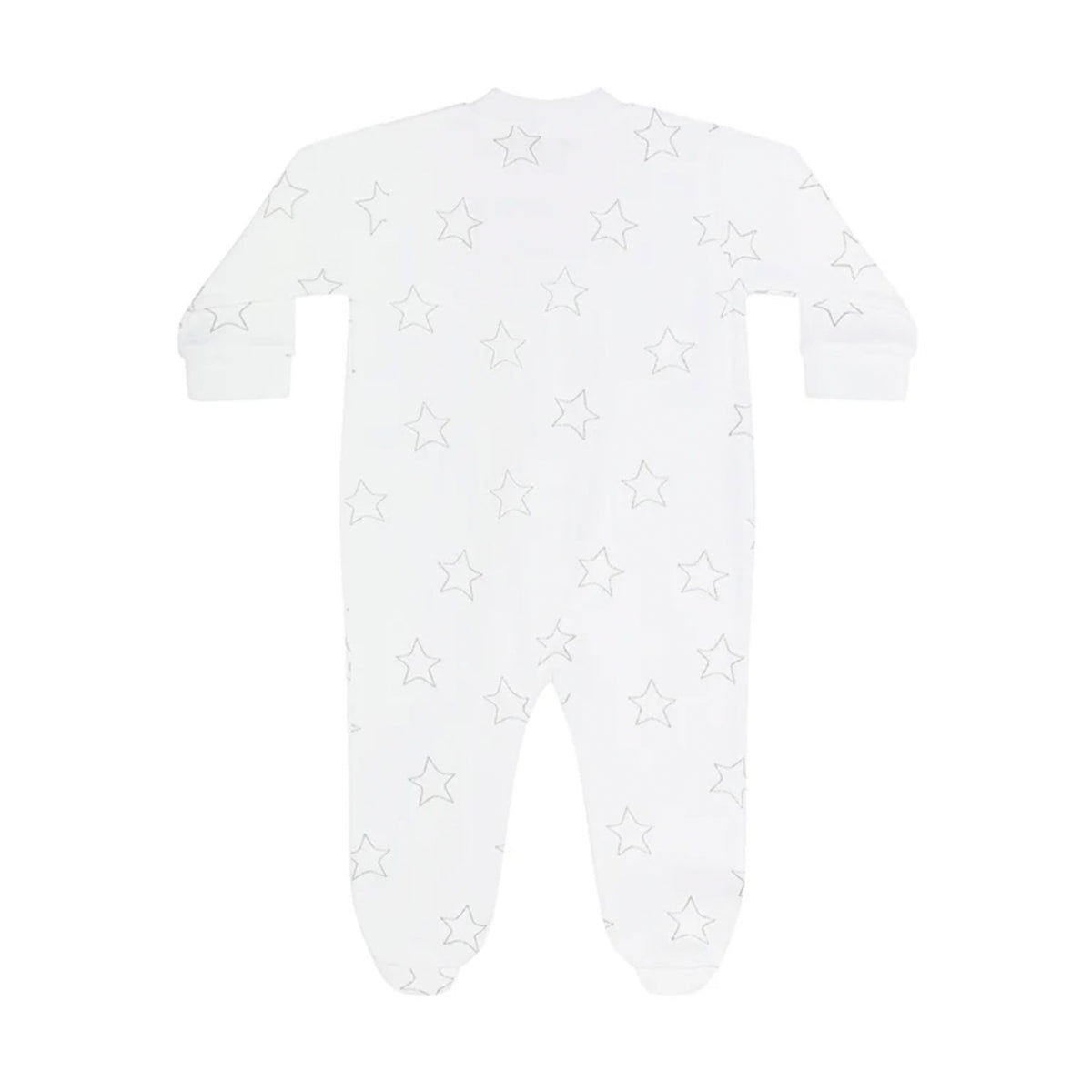 Silver Stars Zipper Footie