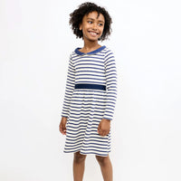 Marie Clare Navy Stripe Dress