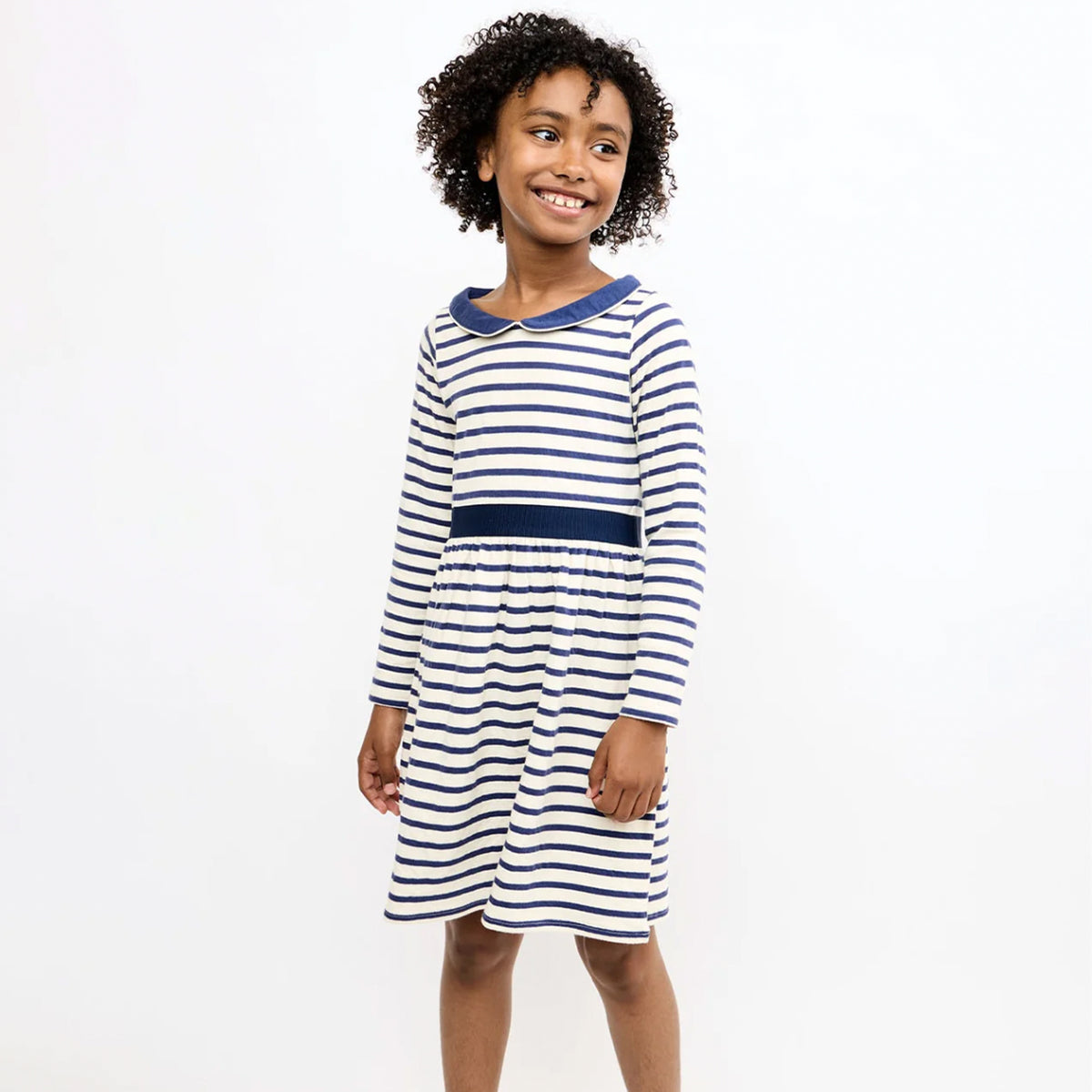 Marie Clare Navy Stripe Dress