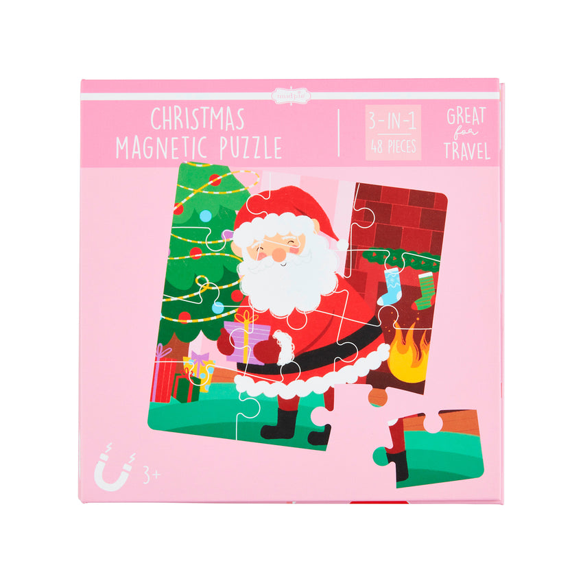 Pink Christmas Magnetic Puzzle Book