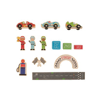 Racecar Wood Toy Set