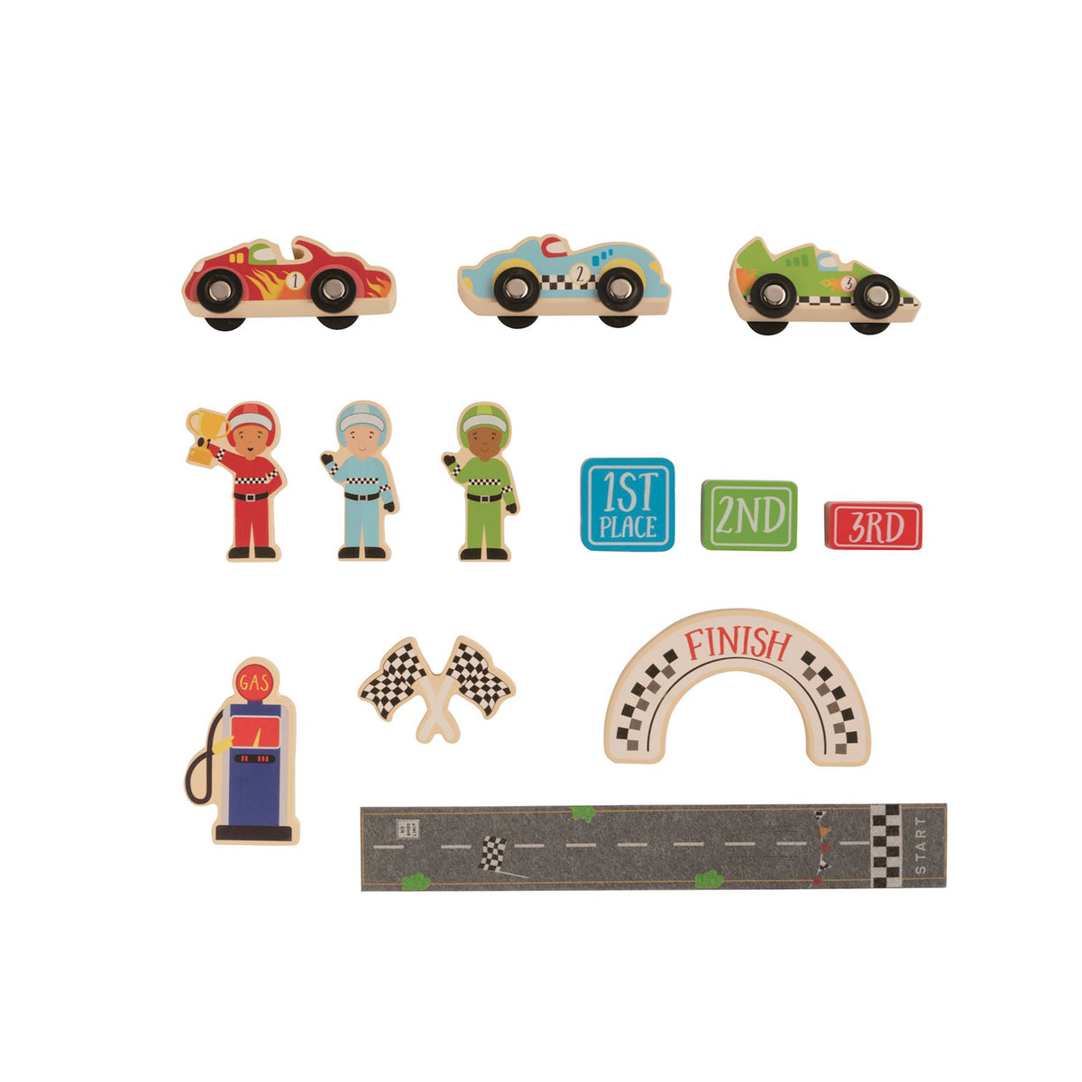 Racecar Wood Toy Set
