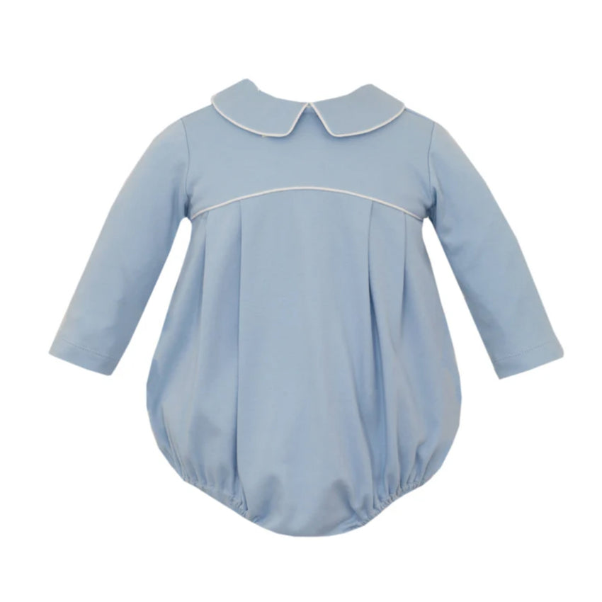 Blue Knit Long Sleeve Bubble
