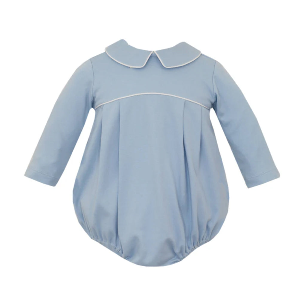 Blue Knit Long Sleeve Bubble