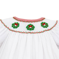 Holiday Wreath Red Check Bloomer Set